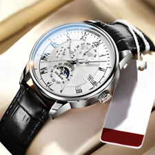 Męski, zegarek skórzany wodoodporny świecący męski kwarcowy zegarek na rękę luksusowe zegarki męskie, używany na sprzedaż  Wysyłka do Poland