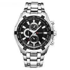 Relógio masculino luxo esporte quartzo relógio 30M relógios impermeáveis totalmente em aço inoxidável comprar usado  Enviando para Brazil