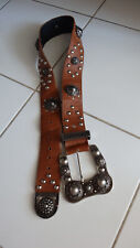 Ceinture cuir marron d'occasion  Nice-