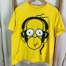 Camiseta masculina manga curta amarela gráfica fones de ouvido The Simpsons Homer tamanho grande, usado comprar usado  Enviando para Brazil