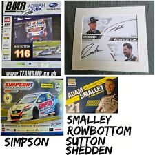 Ash Sutton, Shedden, Rowbottom, Smalley  And Matt Simpson Autographs Btcc for sale  BRIDGEND