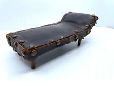 Antique circa 1890s-1900s Leather 9" Doll Couch  for sale  Shipping to South Africa