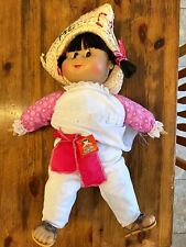 Muñeca de arte popular para niña mexicana Momis Munecas con mimbre sombrero, recuerdo de México  segunda mano  Embacar hacia Argentina