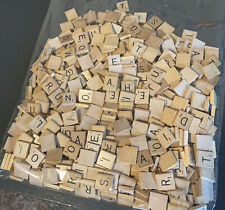 SCRABBLE TILES 530 pc. Bulk Lot Of Wooden Letters Pieces Crafts Weddings for sale  Meridianville
