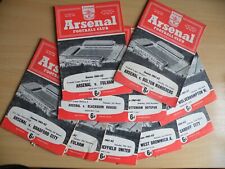 Arsenal home programmes for sale  WREXHAM