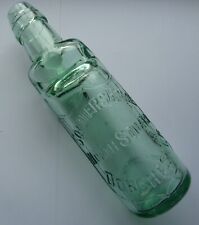Rare SOLDIERS HOME DORCHESTER 10oz Dorset "pinch neck bulb" Codd bottle C 1890s for sale  Shipping to Canada