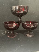 Cranberry sherbet cups for sale  Phoenix