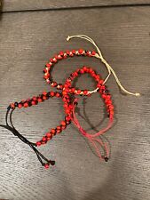 Used, 3 Adjustable Huayruro Seed Bracelets Shipibo Tribe AMAZON Peru Ayahausca Retreat for sale  Shipping to South Africa