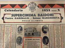 Manifesto calendario 1932 usato  Alba