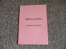 Prospectus preisl. alpina d'occasion  Expédié en Belgium