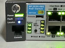 Conmutador Ethernet HP HPE J9772A 2530-48G PoE+ 48 puertos J9772-60301 con cable de CA segunda mano  Embacar hacia Argentina