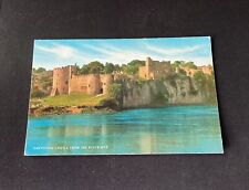 Chepstow Castle from the River Wye Vintage Colour Postcard Salmon Unposted  for sale  Shipping to South Africa
