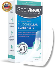 Clear Silicone Scar Sheets, White, 6 Count ⭐️⭐️⭐️⭐️⭐️, used for sale  Shipping to South Africa