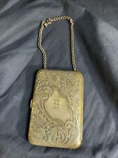 Antique Embossed Metal Party Purse Compact~Mirror~Coin Holder 4.5”x3.25” for sale  Shipping to South Africa