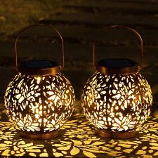 JOIEDOMI 2 Pack Outdoor LED Solar Hanging Moroccan Lanterns / Garden Lights for sale  Shipping to South Africa