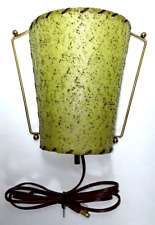 Vintage 1950's Lamp/ Wall Sconce Fiberglass Shade Green Mid Century Modern for sale  Canada