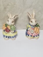 Salero y pimentero Fitz and Floyd Bunny Rabbit 1993 de colección usado en excelente estado sin astillas  segunda mano  Embacar hacia Argentina