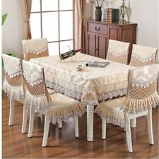 Toalhas de mesa jacquard clássicas capa para jantar conjunto de cadeira de renda comprar usado  Enviando para Brazil