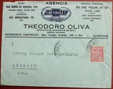 Envelope publicitário Chevrolet década de 1930 Brasil para Detroit EUA Book5S4 comprar usado  Enviando para Brazil