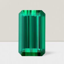 Green Tourmaline Octagon Cut Gemstone 6 Cts - 14x10 mm Flawless Loose Gem for sale  Shipping to South Africa