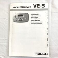 Boss Owner’s Manual Vocal Performer VE-5 2012 comprar usado  Enviando para Brazil