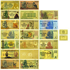 19 piezas/lote de billetes de papel de oro de Zimbabue y artículos de colección con luz UV sin moneda segunda mano  Embacar hacia Argentina