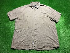 Nat Nast Men's Short Sleeve Button Shirt Size XL Brown Silk tweedehands  verschepen naar Netherlands