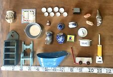 Collection Vintage Dolls House Furniture Lot Miniatures Bath Chair China Pot etc, used for sale  Shipping to South Africa