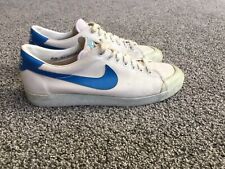 Tênis Nike de quadra de lona vintage dos anos 1980 tamanho 9,5 azul/branco comprar usado  Enviando para Brazil