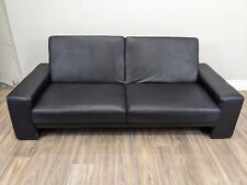 Sofa black faux for sale  BRISTOL
