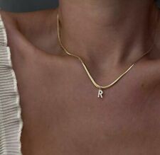 Usado, Collar con letras acero inoxidable 18k cadena dorada joyería idea regalo segunda mano  Embacar hacia Argentina