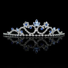 Usado, Mini tiara princesa coroa casamento baile infantil flor azul menina  comprar usado  Enviando para Brazil