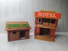 Vintage Toy Wooden Playset Western Town General Store And Hotel Germany for sale  Shipping to South Africa