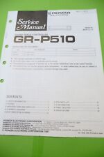 Manual de serviço instruções para Pioneer GR-P510, original, usado comprar usado  Enviando para Brazil