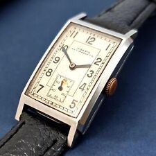 Vintage rare watch MOERIS tank  1930 1940 all Stainless Steel! segunda mano  Embacar hacia Argentina