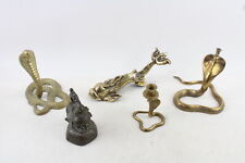 Vintage Brass Ornaments Cobra Candlestick Pair Bronze Duck Fish x 5 4715g for sale  Shipping to South Africa