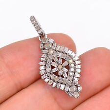 Colgante de diamantes baguette oxidado plata esterlina 925 joyería hecha a mano para mujer segunda mano  Embacar hacia Argentina