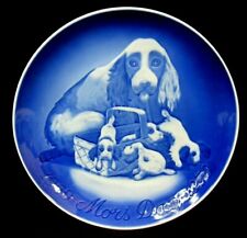 Brugt, 1979 Mother's Day B&G Copenhagen Porcelain 9" Plate Mors Dag Dog COCKER SPANIEL til salg  Sendes til Denmark