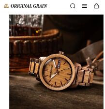 Reloj original de grano para hombre barril de whisky espresso, usado segunda mano  Embacar hacia Argentina