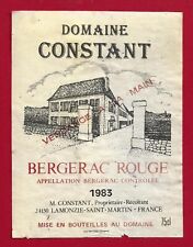 Etiquette bergerac rouge d'occasion  Albertville