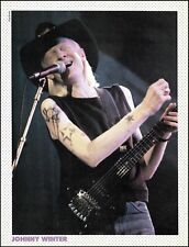 Guitarra Johnny Winter con Negro Erlewine Lazer 1991 pin-up foto 8 x 11 impresión segunda mano  Embacar hacia Argentina