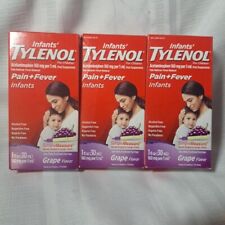 Paquete de 3 bebés Tylenol Dolor + Alivio de la Fiebre 1 fl oz cada uno, UVA, ¡SELLADA 05/2025! segunda mano  Embacar hacia Argentina