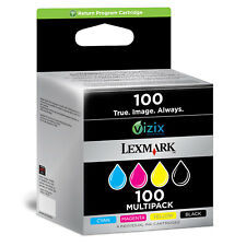 Used, Genuine Lexmark 100 Black, Cyan, Magenta Yellow Ink Cartridges - FREE DELIVERY! for sale  Shipping to South Africa