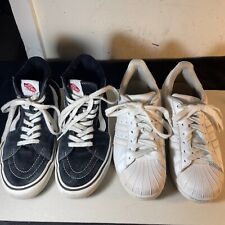 2 pares: tênis masculinos de couro de camurça Vans e Adidas tamanho 8. Frete grátis comprar usado  Enviando para Brazil