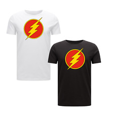 Flash Comics Justice League Superhero Lightning Bolt Logo Gift Top Men T-Shirt for sale  Shipping to South Africa