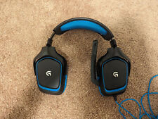 Auriculares sobre la oreja Logitech G430 negros/azules USB para juegos segunda mano  Embacar hacia Mexico