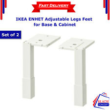 Legs for Base & Cabinets IKEA ENHET Adjustable Feet White Steel 4 1/2"(SET OF 2) till salu  Toimitus osoitteeseen Sweden