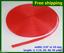 Red nylon webbing for sale  Shipping to Ireland