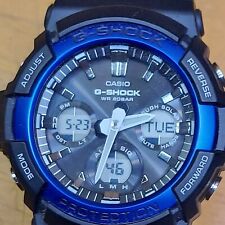 Relógio de pulso CASIO G-Shock WR-20BAR GAS-100B azul preto autêntico comprar usado  Enviando para Brazil