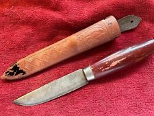 OLDER VINTAGE KNIFE ERIKSSON  MORA w SHEATH &  WOOD HANDLE SWEDEN SWEDISH for sale  Shipping to South Africa